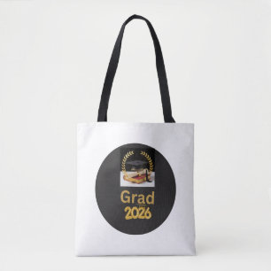 Elegant Black & Gold Graduation Class of 20 Tote Bag