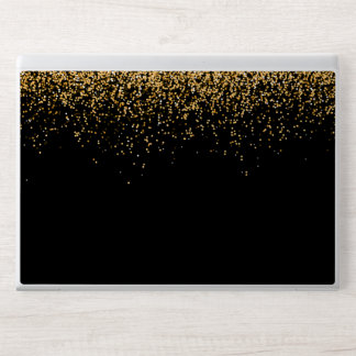 Elegant Black Gold Greenery HP Laptop Skin