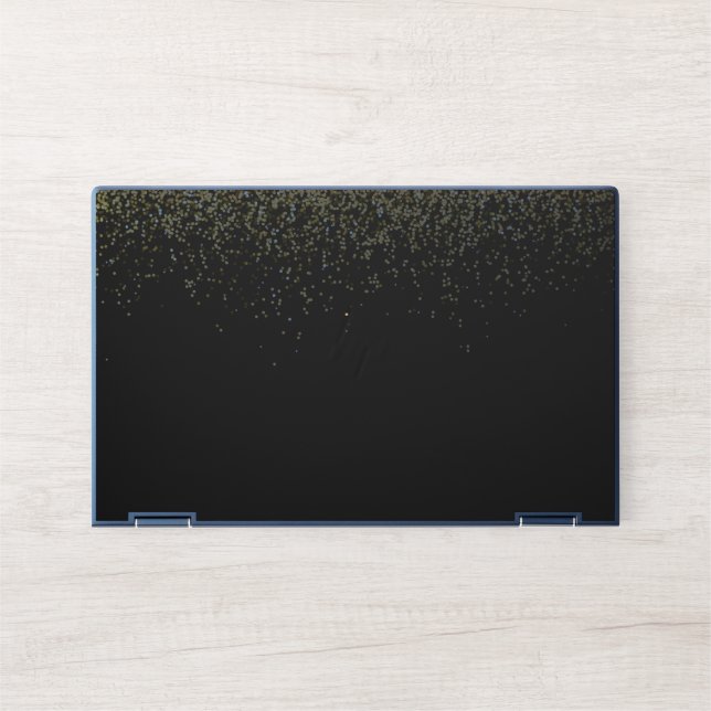 Elegant Black Gold Greenery HP Laptop Skin (Front)