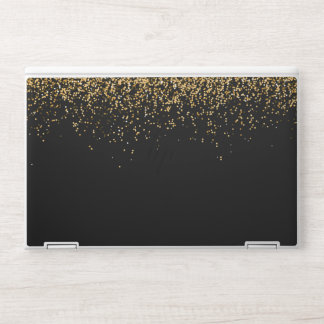 Elegant Black Gold Greenery HP Laptop Skin