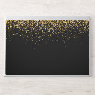 Elegant Black Gold Greenery HP Laptop Skin