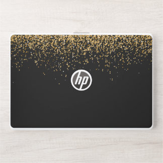 Elegant Black Gold Greenery HP Laptop Skin