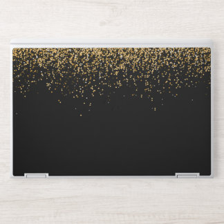Elegant Black Gold Greenery HP Laptop Skin