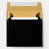 Elegant Black Gold Invitation Envelope (Back (Bottom))