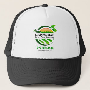 Elegant Black Gold Lawncare Landscaping Service Trucker Hat