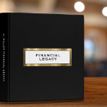 Elegant Black Gold Legacy Binder<br><div class="desc">Elegant legacy binder ideal for financial legacy planning,  funeral and estate planning,  family emergency documents and more.</div>