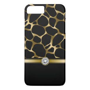 Elegant Black & Gold Leopard Animal Print iPhone 8 Plus/7 Plus Case