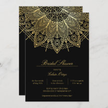 Elegant Black & Gold Mandala Bridal Shower