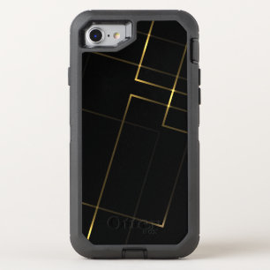 Elegant Black & Gold Marble OtterBox Defender iPhone SE/8/7 Case