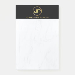 Elegant Black Gold Marble Simple Modern Template Post-it Notes
