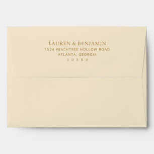 Elegant Black Gold Minimalist Envelope