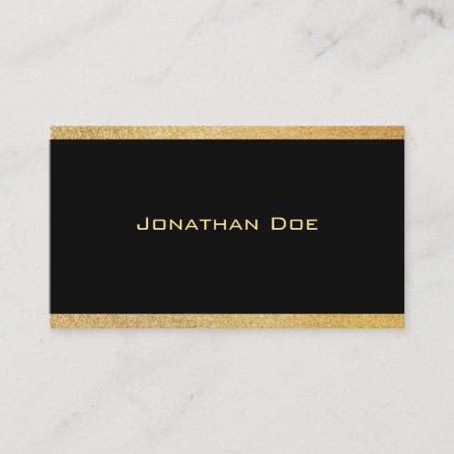 Elegant Black Gold Modern Minimalistic Template Business Card