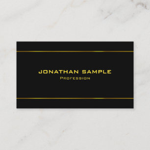 Elegant Black & Gold Modern Professional Template Business Card