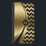Elegant Black & Gold Modern Zigzag Chevron Pattern Samsung S4 Wallet Case<br><div class="desc">Black and gold and black modern geometric zigzag chevron pattern and dynamic modern lines design. Custom and optional monogram. Several variation on this design, with different position of the elements and different color combinations. Not actual glitter or metallic finish, but digital image effect. If you need any help customizing, changing...</div>