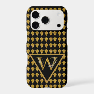 Elegant Black & Gold Monogram Letter "P" iPhone 17 Pro Case