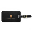 Elegant black gold monogram name script custom