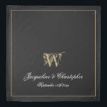 Elegant Black Gold Monogram Names Newlywed Wedding Duvet Cover<br><div class="desc">Elegant Black White Gold Monogram Names Newlywed Wedding Queen Size Duvet Cover. Chic stylish personalized black, white and gold monogrammed duvet cover. Elegant script for the initial, the names of the bride and groom and the wedding date on a chic classic black background. Perfect gift for newly weds, or beautiful...</div>