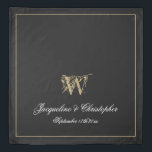 Elegant Black Gold Monogram Names Newlywed Wedding Duvet Cover<br><div class="desc">Elegant Black White Gold Monogram Names Newlywed Wedding Queen Size Duvet Cover. Chic stylish personalized black, white and gold monogrammed duvet cover. Elegant script for the initial, the names of the bride and groom and the wedding date on a chic classic black background. Perfect gift for newly weds, or beautiful...</div>