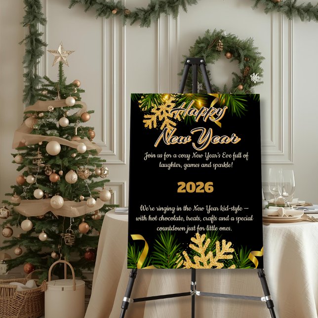 Elegant Black & Gold New Year Collection 2026 Foam Board (Creator Uploaded)