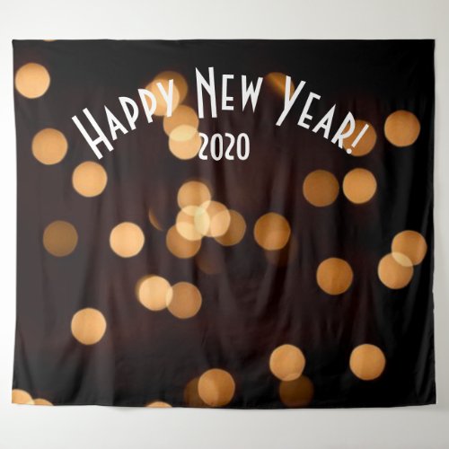 Elegant Black Gold New Years Photo Booth Backdrop