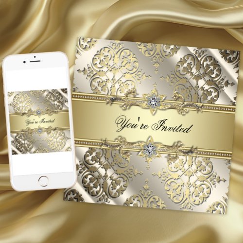 Elegant Black Gold Party Invitation