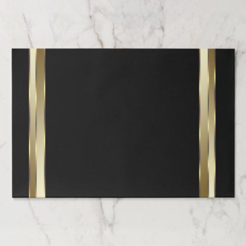 Elegant Black Gold Party Paper Placemats