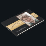 Elegant Black Gold Photo Bar Mitzvah Guest Book<br><div class="desc">Create a wonderful keepsake of your Bar Mitzvah celebration with this guest book featuring a photo of your young man,  with an elegant black and gold design.  Coordinating invitations also available.</div>