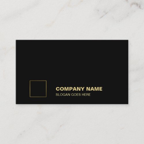Elegant Black Gold Plain Professional Corporate Business Card
