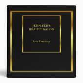 Elegant black gold professional appointment book 3 3 ring binder (Front)