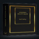 Elegant black gold professional appointment book 3 3 ring binder<br><div class="desc">Elegant black and gold professional,  appointment book binder.
You can easily change the the text at the front and at the spine.
Elegant appointment binder for your own business,  office.</div>
