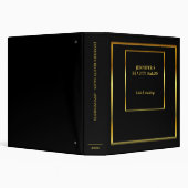 Elegant black gold professional appointment book 3 3 ring binder (Background)