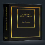 Elegant black gold professional appointment book 3 ring binder<br><div class="desc">Elegant black and gold professional,  appointment book binder.
You can easily change the the text at the front and at the spine.
Elegant appointment binder for your own business,  office.</div>