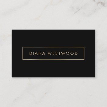 Elegant Black Gold Professional Social Media Business Card by CardStyle at Zazzle