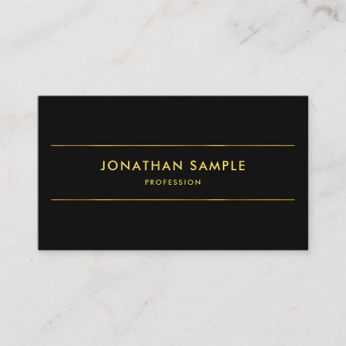 Elegant Black Gold Professional Template Modern Business Card
