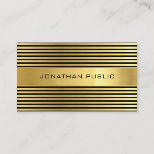 Elegant Black Gold Professional Template Modern Business Card
