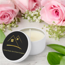 Elegant Black&Gold Real Estate Agent Business
