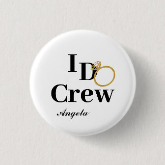 Elegant Black & Gold Ring I Do Crew Bridal Shower Button