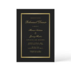 Elegant Black Gold Script Rehearsal Dinner