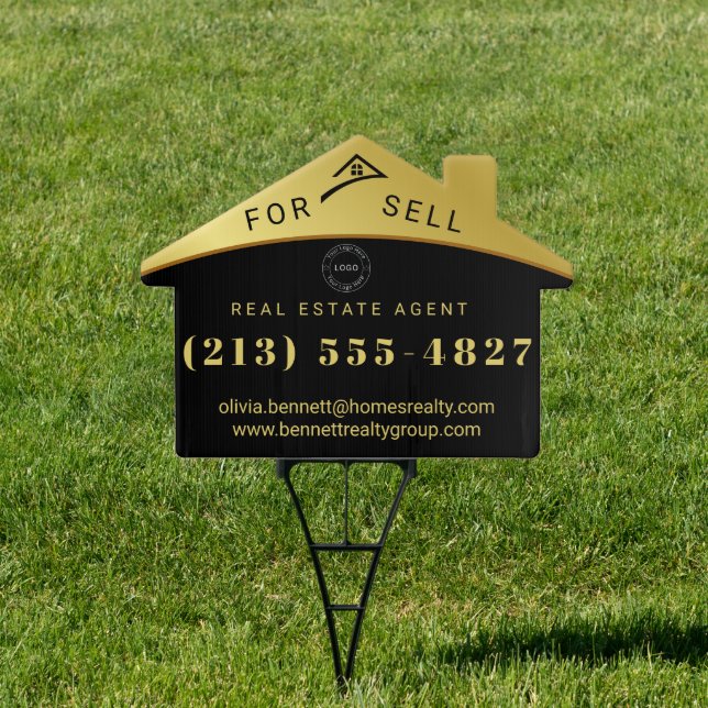 Elegant Black & Gold Sign (Insitu)