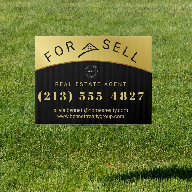 Elegant Black & Gold Sign (Insitu)