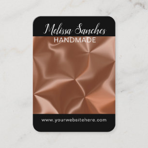 Elegant Black Gold Silk Handmade Jewelry Artist Business Card