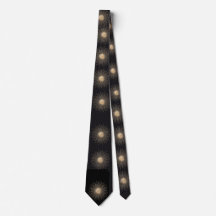 Elegant Black & Gold Starburst Men's Necktie – Lux