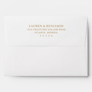 Elegant Black Gold Typographic Envelope