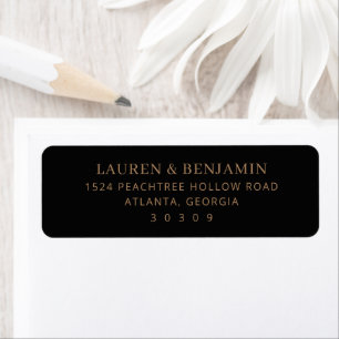 Elegant Black Gold Typographic Label