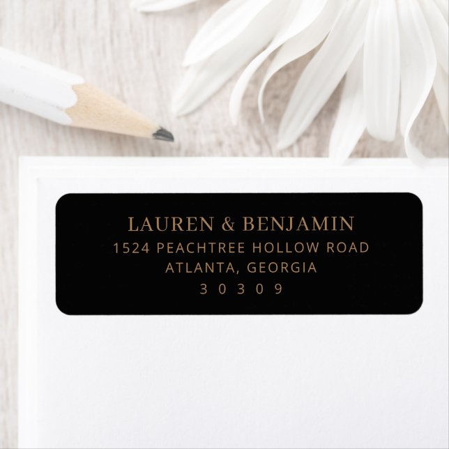 Elegant Black Gold Typographic Label (Insitu)