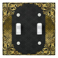 Elegant Black & Gold Vintage Floral Frame