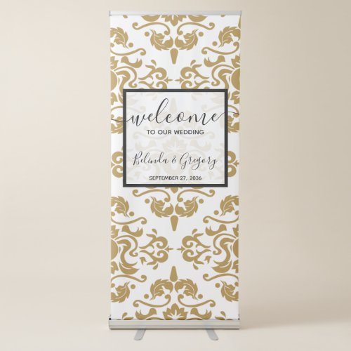 Elegant Black Gold Vintage Welcome Sign