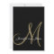 Elegant Black Gold Wedding Invitations Initial