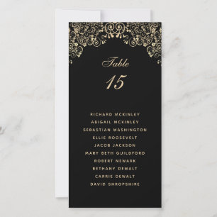 Elegant Black Gold Wedding Seating Chart