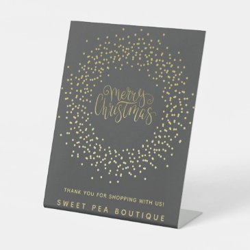 Elegant Black & Gold Wreath Christmas Store
